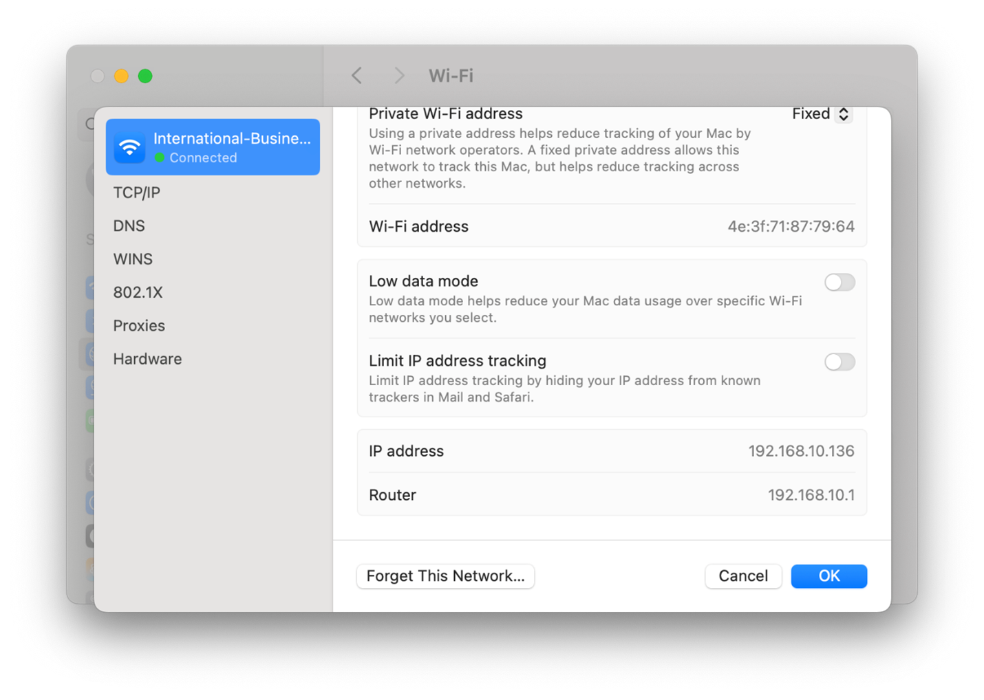 Scroll down and copy the IP address listed below